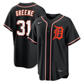 Riley Greene Detroit Tigers Fashion Replica Black Out Jersey | Stitched Baseball Jersey TJS1284