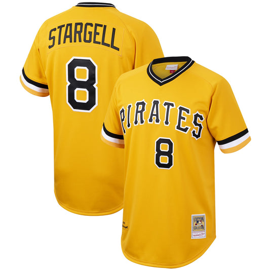 Willie Stargell Pittsburgh Pirates M & N Cooperstown Collection Jersey - Gold | Stitched Baseball Jersey TJS1110