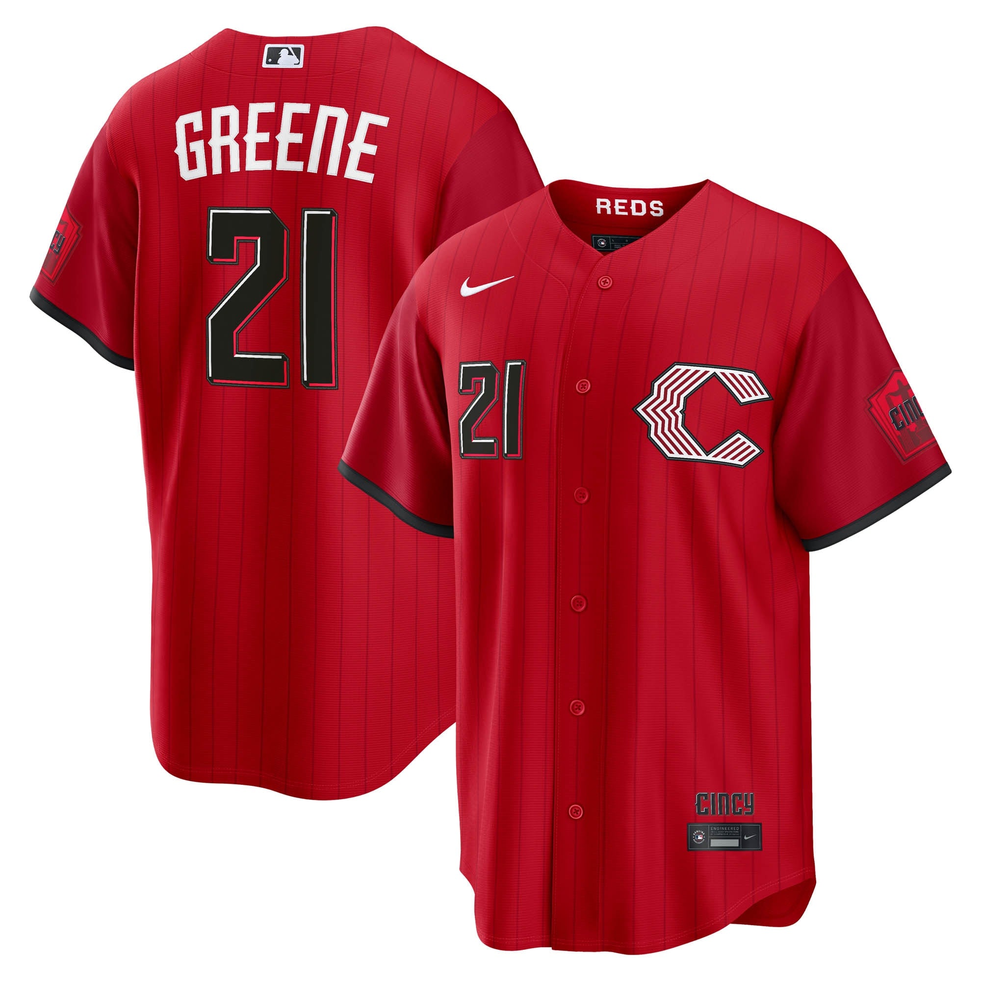 Hunter Greene Cincinnati Reds 2026 City Connect Stadium Jersey - Red | Stitched Baseball Jersey TJS1146