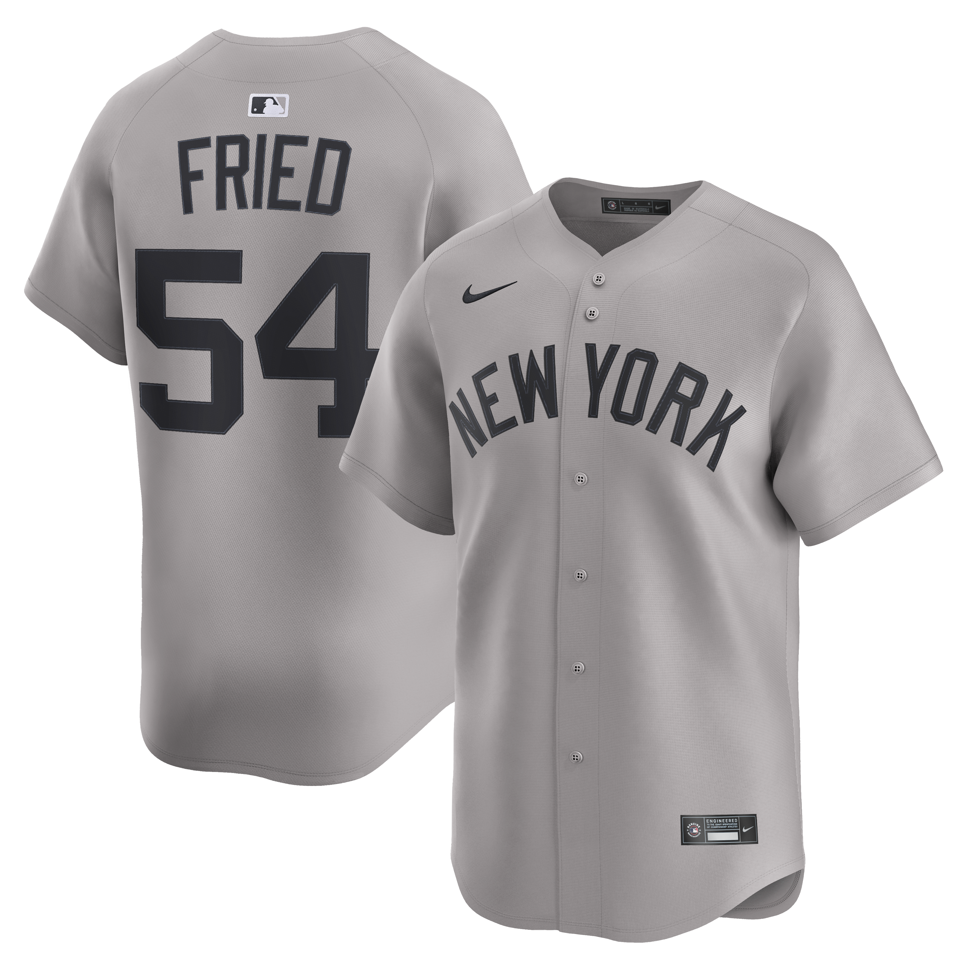 Max Fried New York Yankees Road Limited Player Jersey - Gray | Stitched Baseball Jersey TJS1248