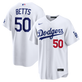 Mookie Betts Los Angeles Dodgers Home Stadium Jersey - White | Stitched Baseball Jersey TJS1161