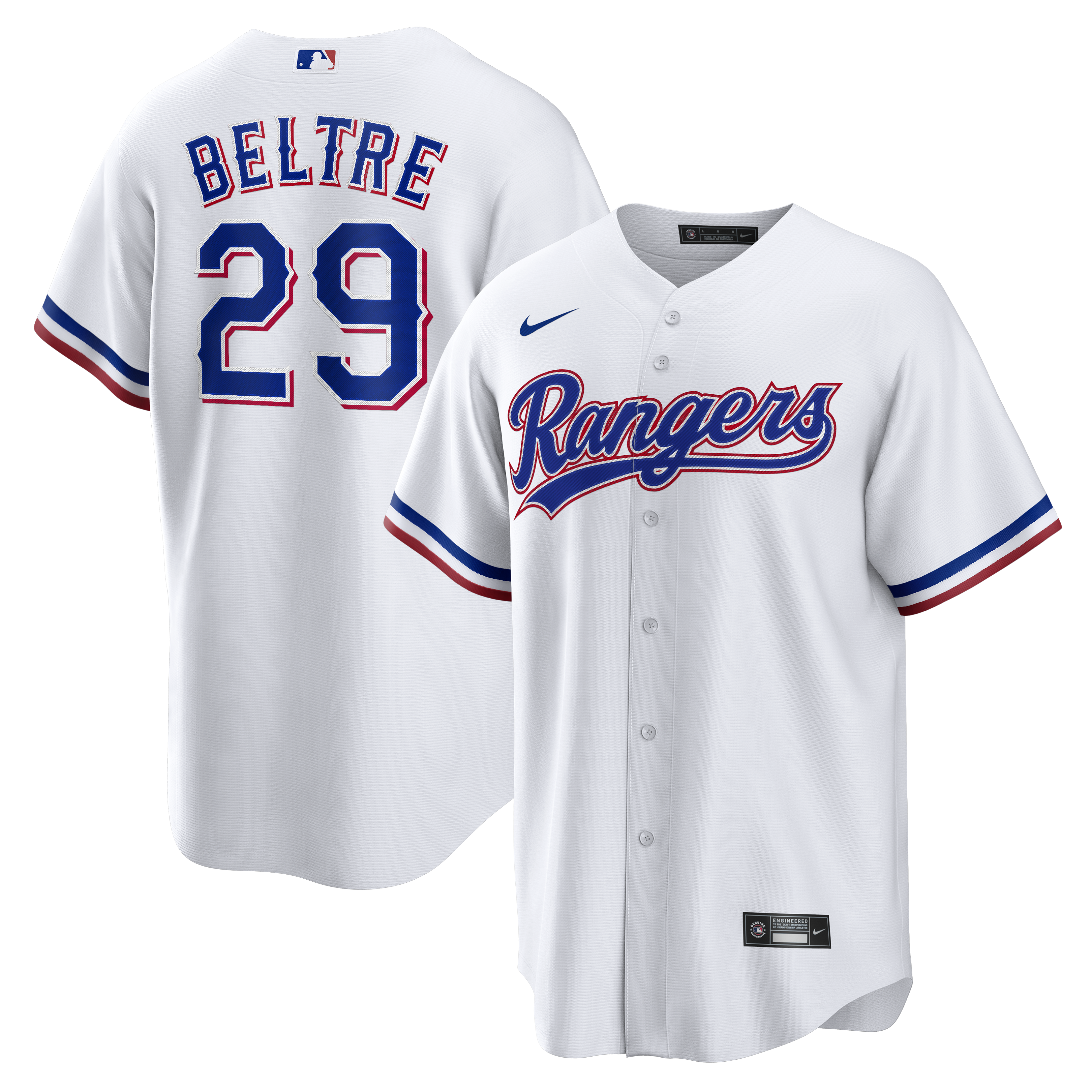 Adrian Beltre Texas Rangers Home Retired Player Replica Jersey - White | Stitched Baseball Jersey TJS1127