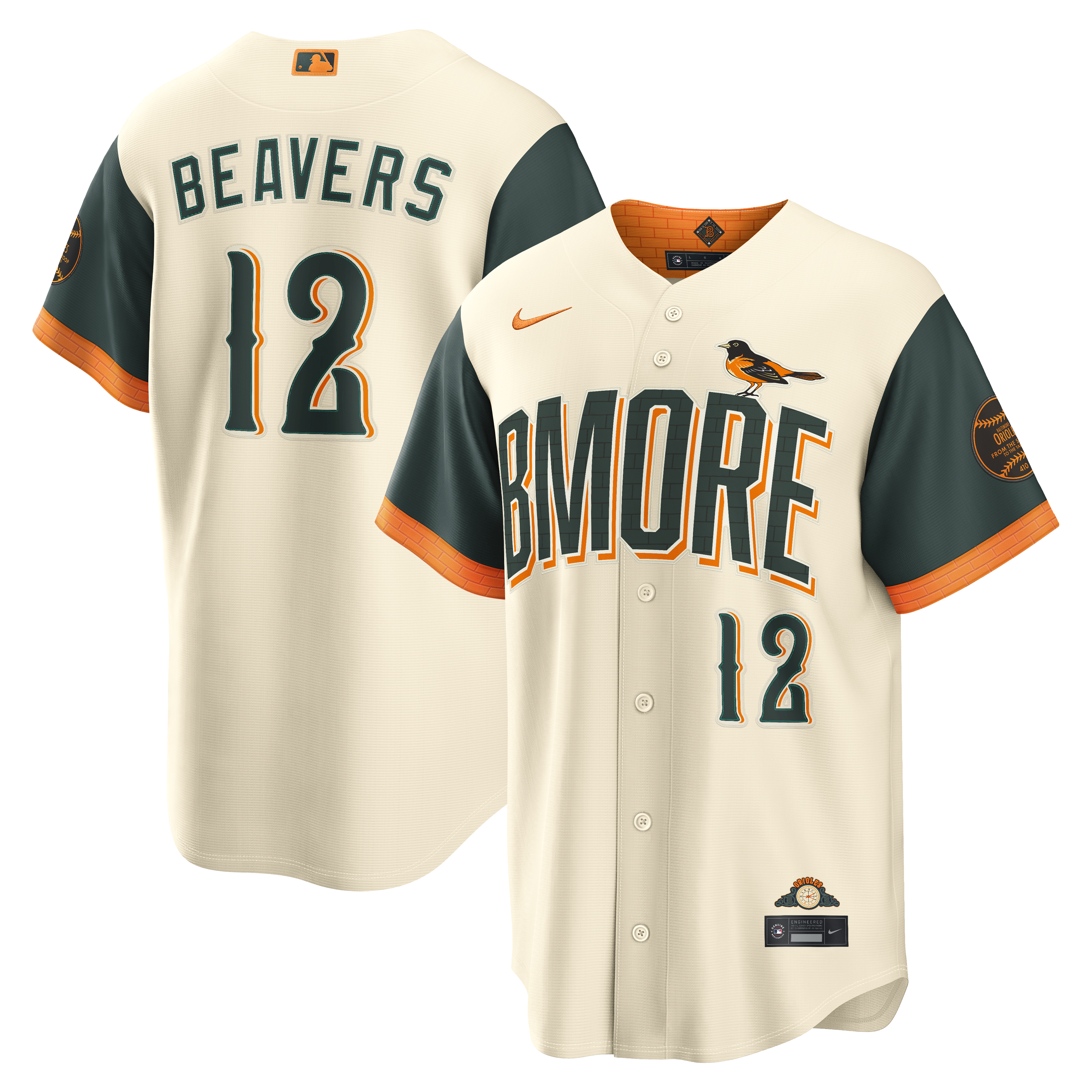Dylan Beavers Baltimore Orioles 2026 City Connect Stadium Jersey - Cream | Stitched Baseball Jersey TJS1204