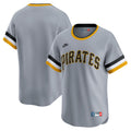 Pittsburgh Pirates Cooperstown Collection Limited Jersey - Gray | Stitched Baseball Jersey TJS1244