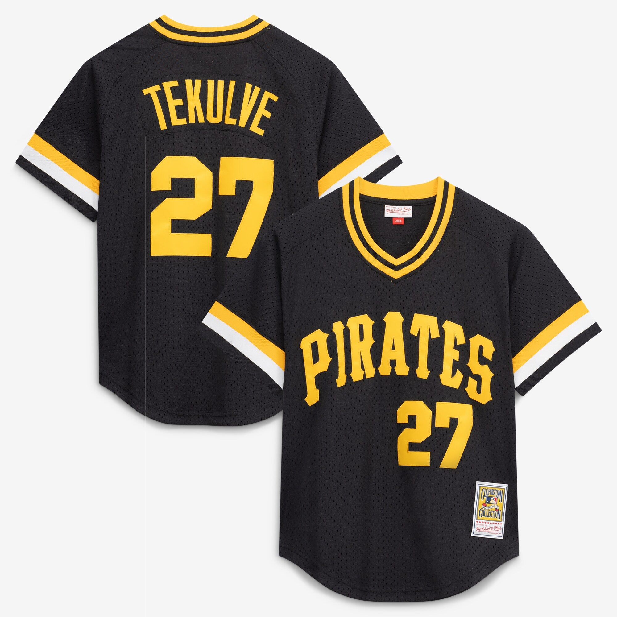 Kent Tekulve Pittsburgh Pirates M & N Batting Practice Jersey - Black | Stitched Baseball Jersey TJS1123