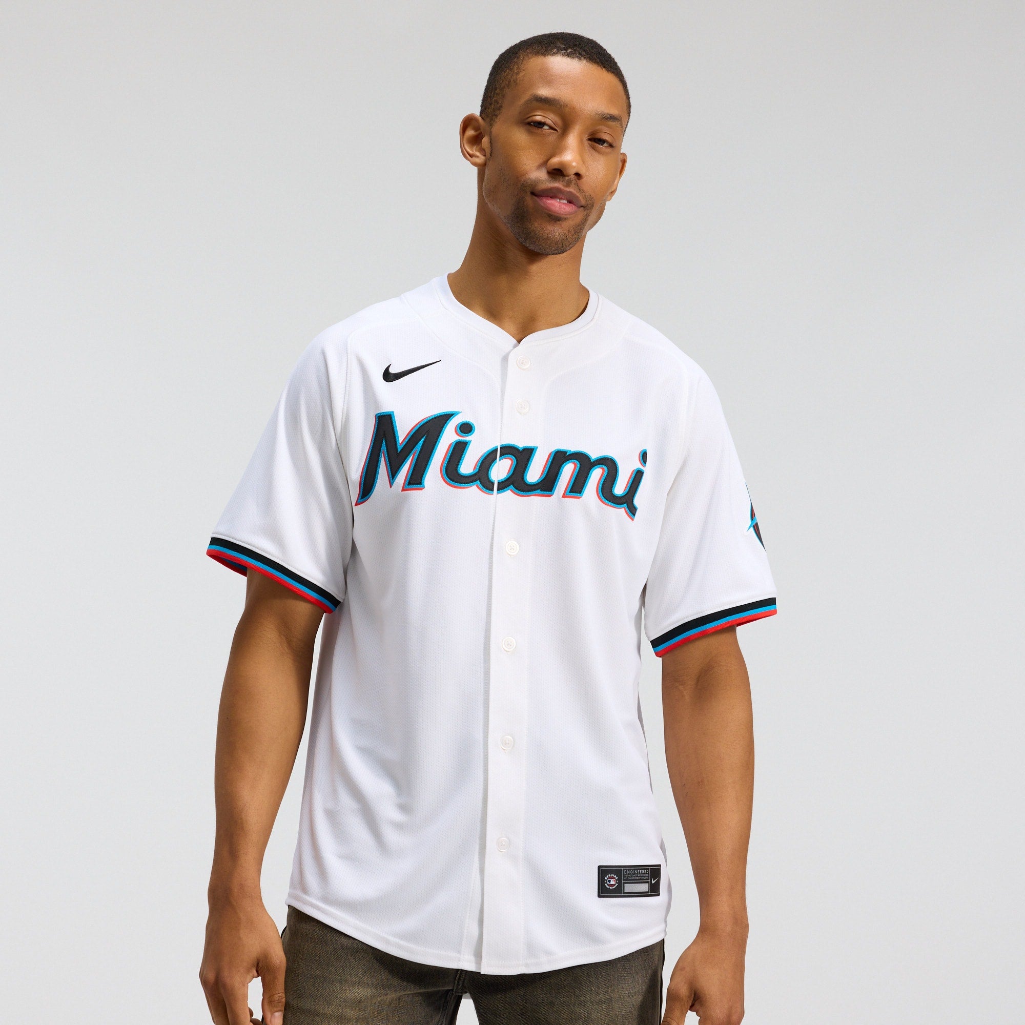 Miami Marlins Home Limited Jersey - White | Stitched Baseball Jersey TJS1268
