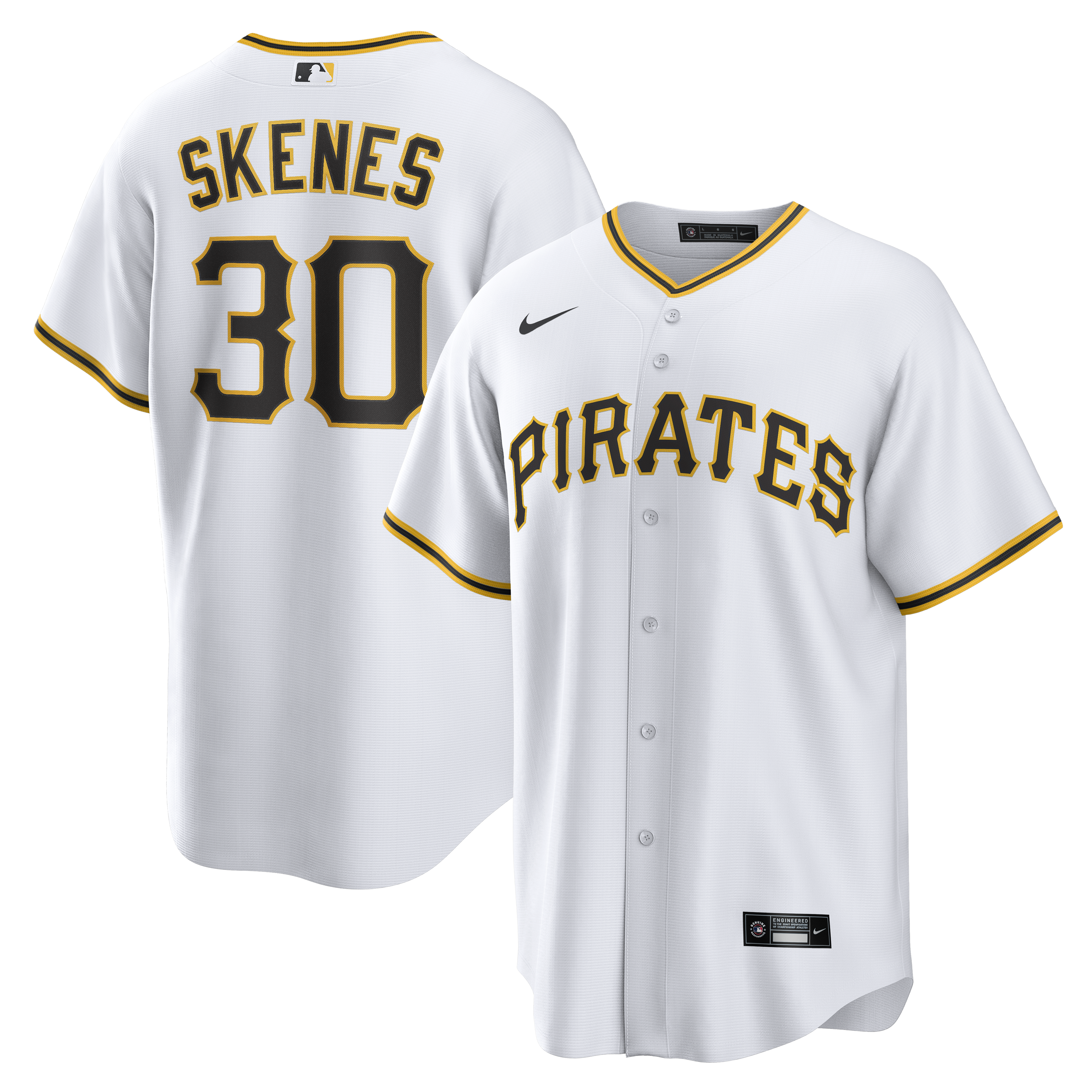 Paul Skenes Pittsburgh Pirates Home Replica Player Jersey - White | Stitched Baseball Jersey TJS1253