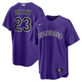 Kris Bryant Colorado Rockies Alternate Replica Player Jersey - Purple | Stitched Baseball Jersey TJS1194