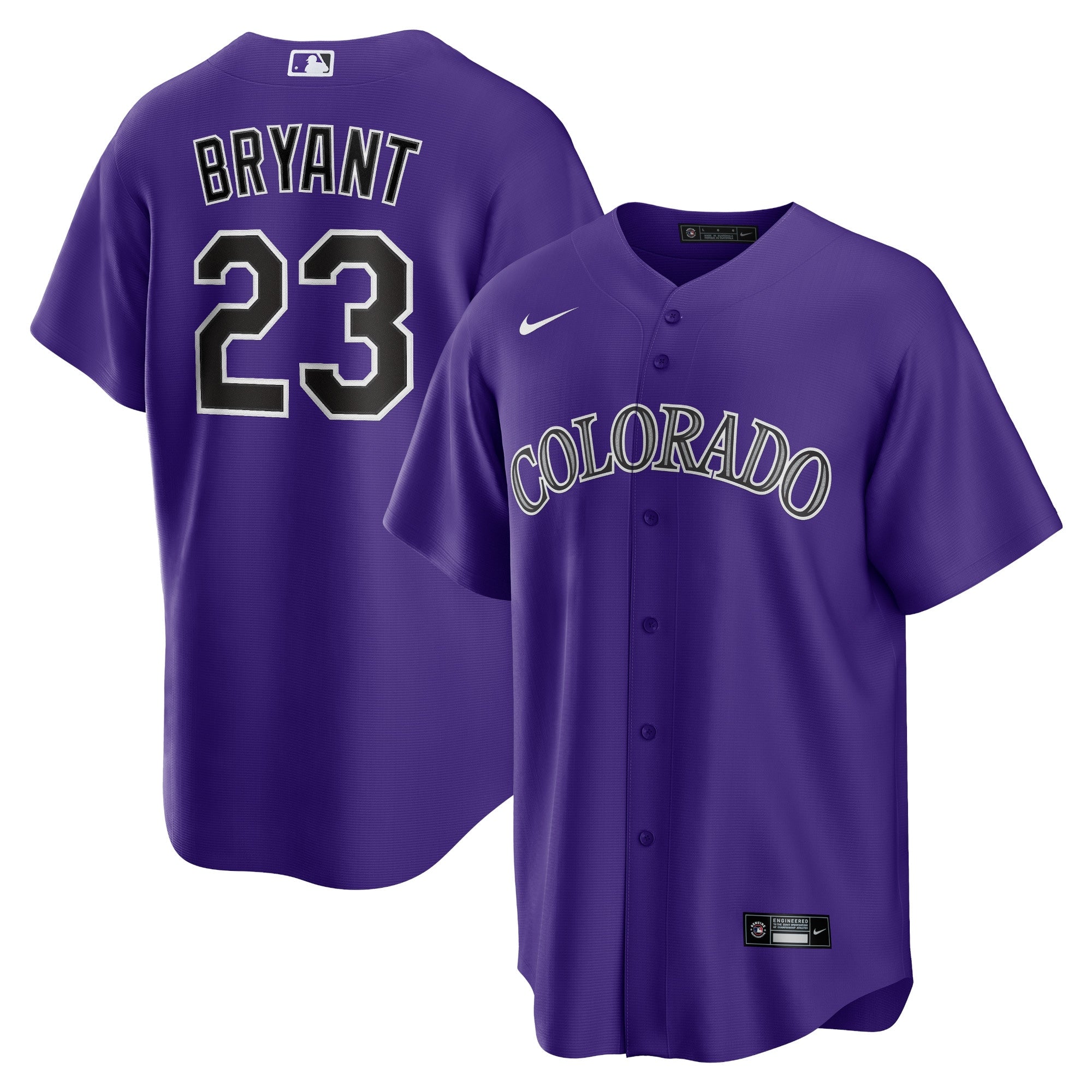 Kris Bryant Colorado Rockies Alternate Replica Player Jersey - Purple | Stitched Baseball Jersey TJS1194