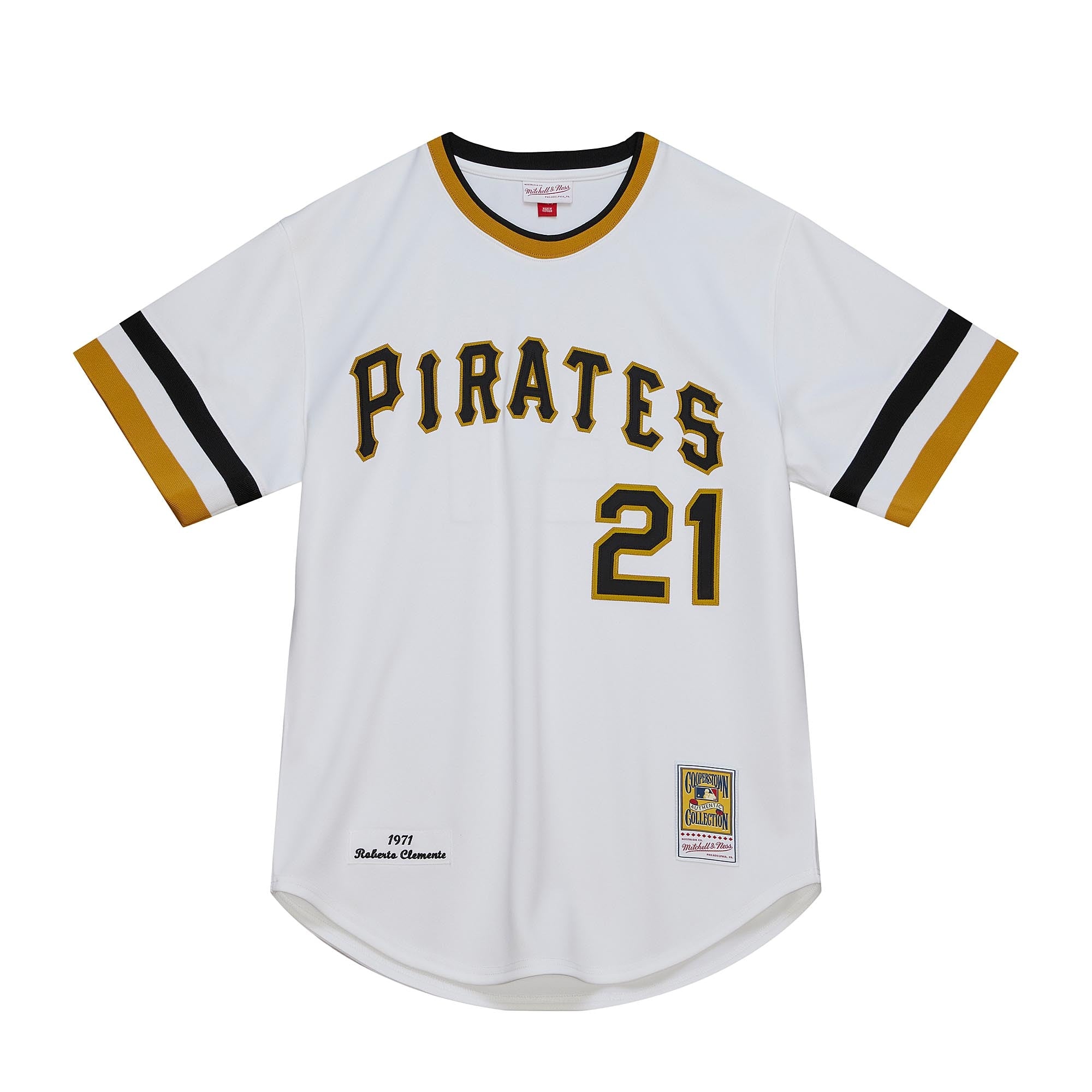 Roberto Clemente Pittsburgh Pirates M & N Cooperstown Collection Jersey - White | Stitched Baseball Jersey TJS1116