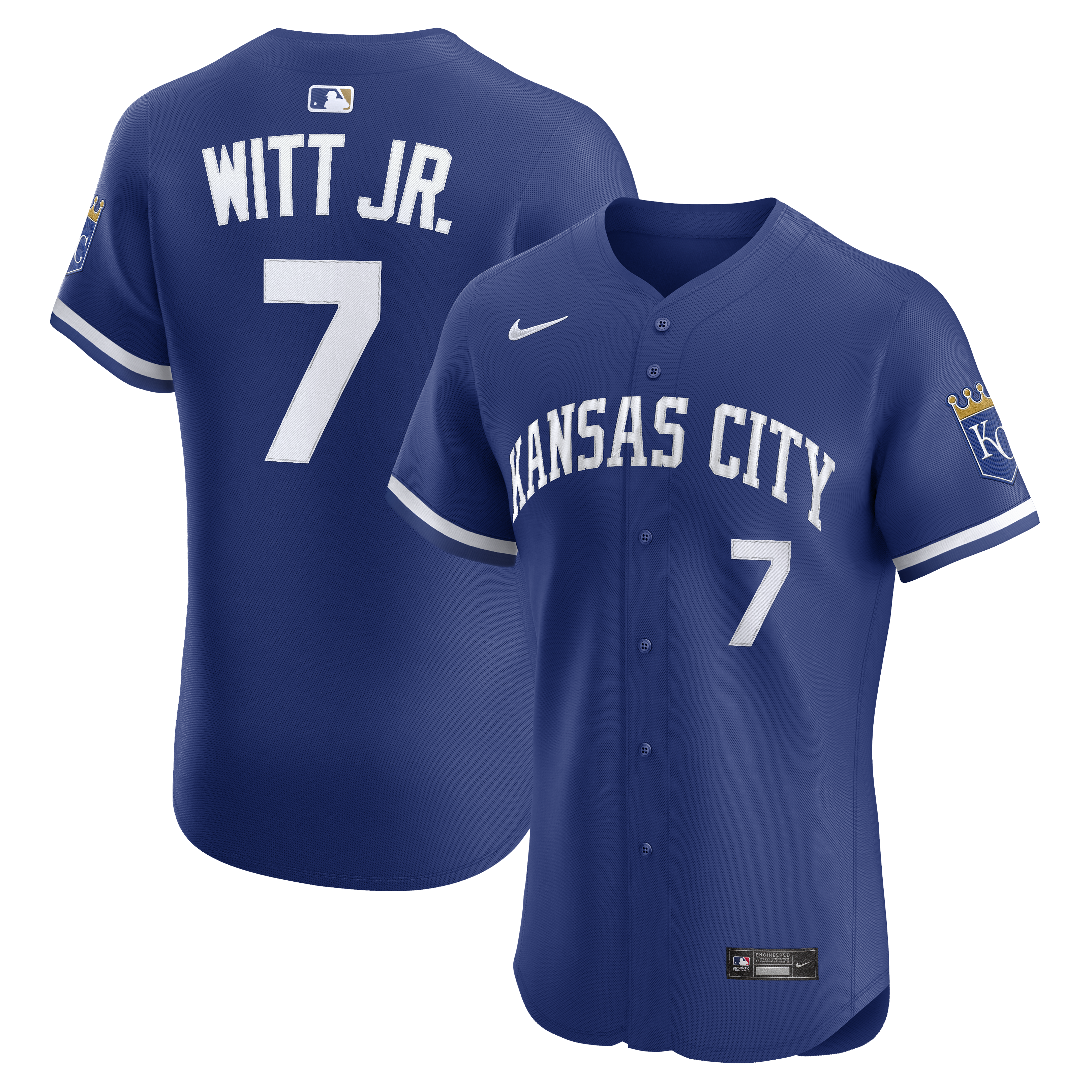 Bobby Witt Jr. Kansas City Royals Alternate 2 Elite Player Jersey - Royal | Stitched Baseball Jersey TJS1200