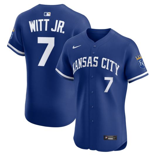 Bobby Witt Jr. Kansas City Royals Alternate 2 Elite Player Jersey - Royal | Stitched Baseball Jersey TJS1200