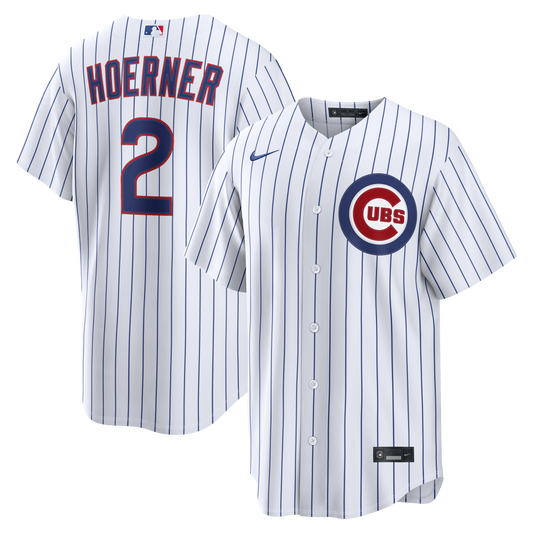 Nico Hoerner Chicago Cubs Home Replica Jersey - White | Stitched Baseball Jersey TJS1214