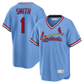 Ozzie Smith St. Louis Cardinals Road Cooperstown Collection Player Jersey - Light Blue | Stitched Baseball Jersey TJS1171
