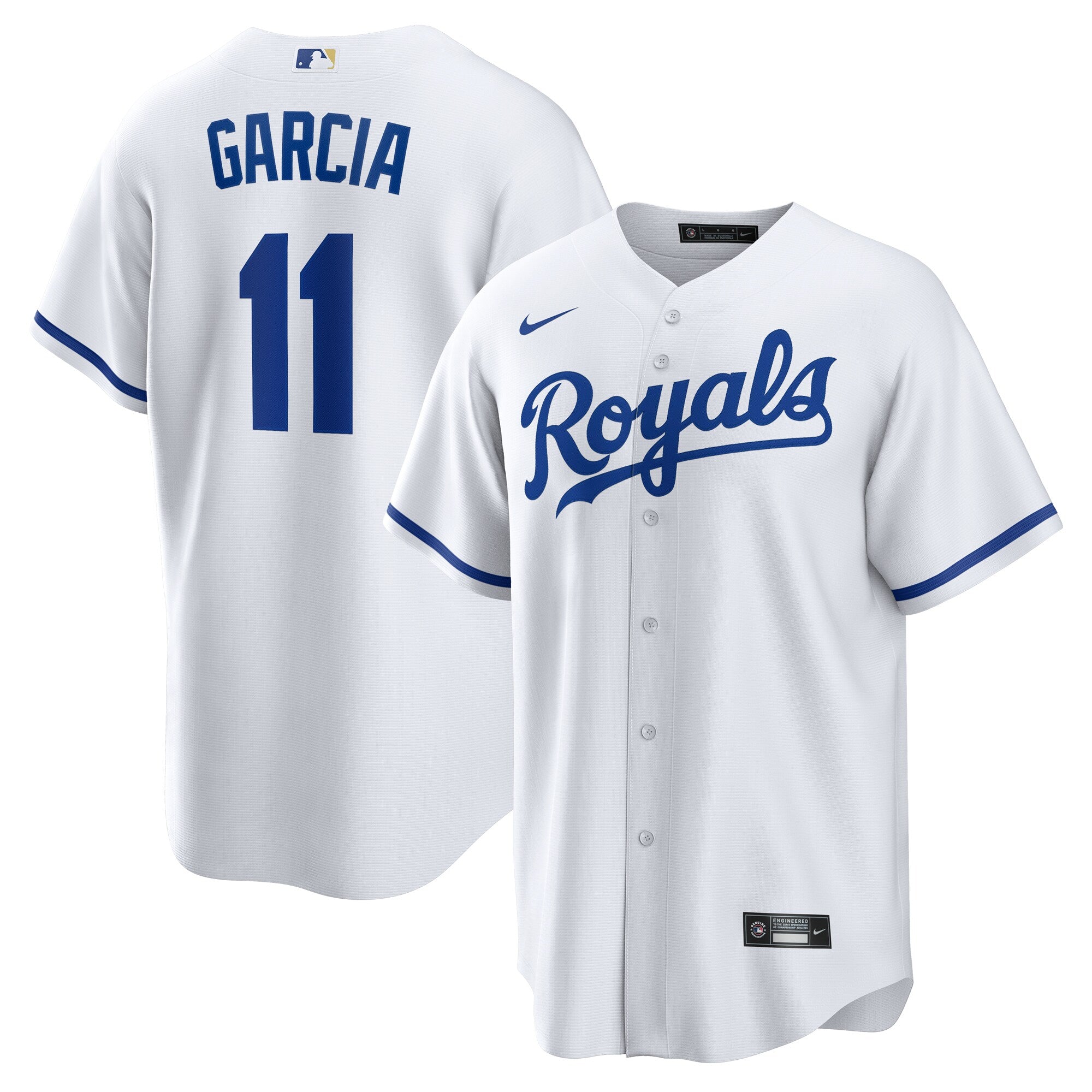 Maikel Garcia Kansas City Royals Home Replica Jersey - White | Stitched Baseball Jersey TJS1198