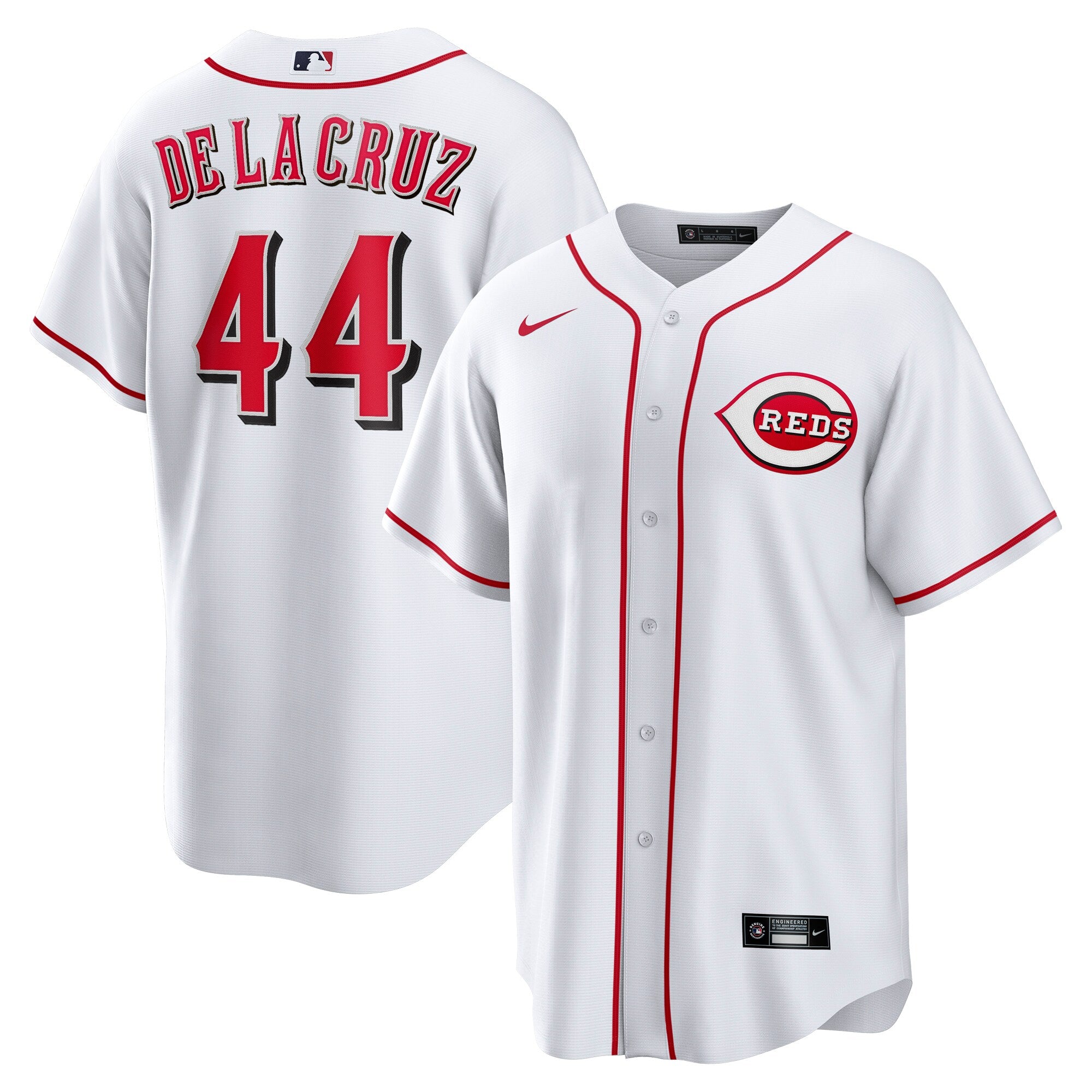Elly De La Cruz Cincinnati Reds Home Replica Jersey - White | Stitched Baseball Jersey TJS1180
