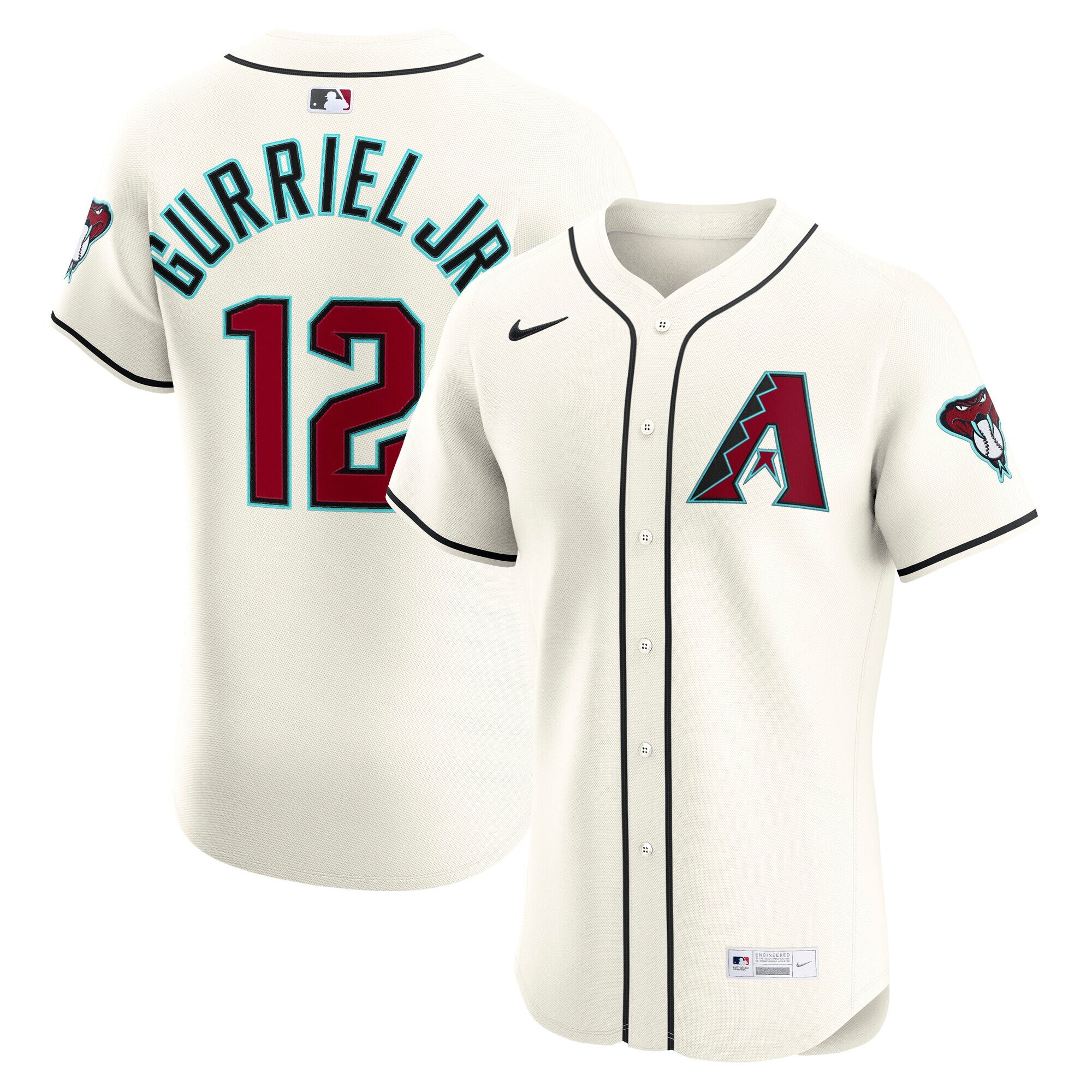 Lourdes Gurriel Jr. Arizona Diamondbacks Home Elite Jersey - Cream | Stitched Baseball Jersey TJS1169