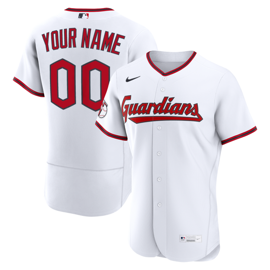 Cleveland Guardians Home Custom Jersey - White | Stitched Baseball Jersey TJS1207