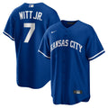 Bobby Witt Jr. Kansas City Royals Alternate 2 Replica Jersey - Rush Blue | Stitched Baseball Jersey TJS1122