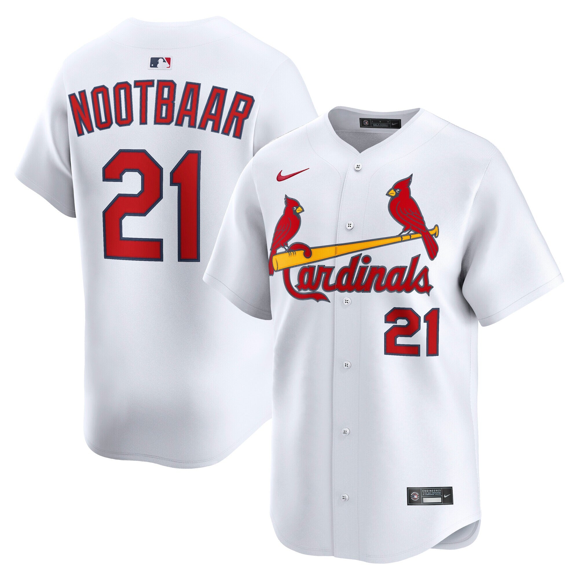 Lars Nootbaar St. Louis Cardinals Home Limited Player Jersey - White | Stitched Baseball Jersey TJS1150