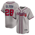 Matt Olson Atlanta Braves Road Limited Player Jersey - Gray | Stitched Baseball Jersey TJS1173