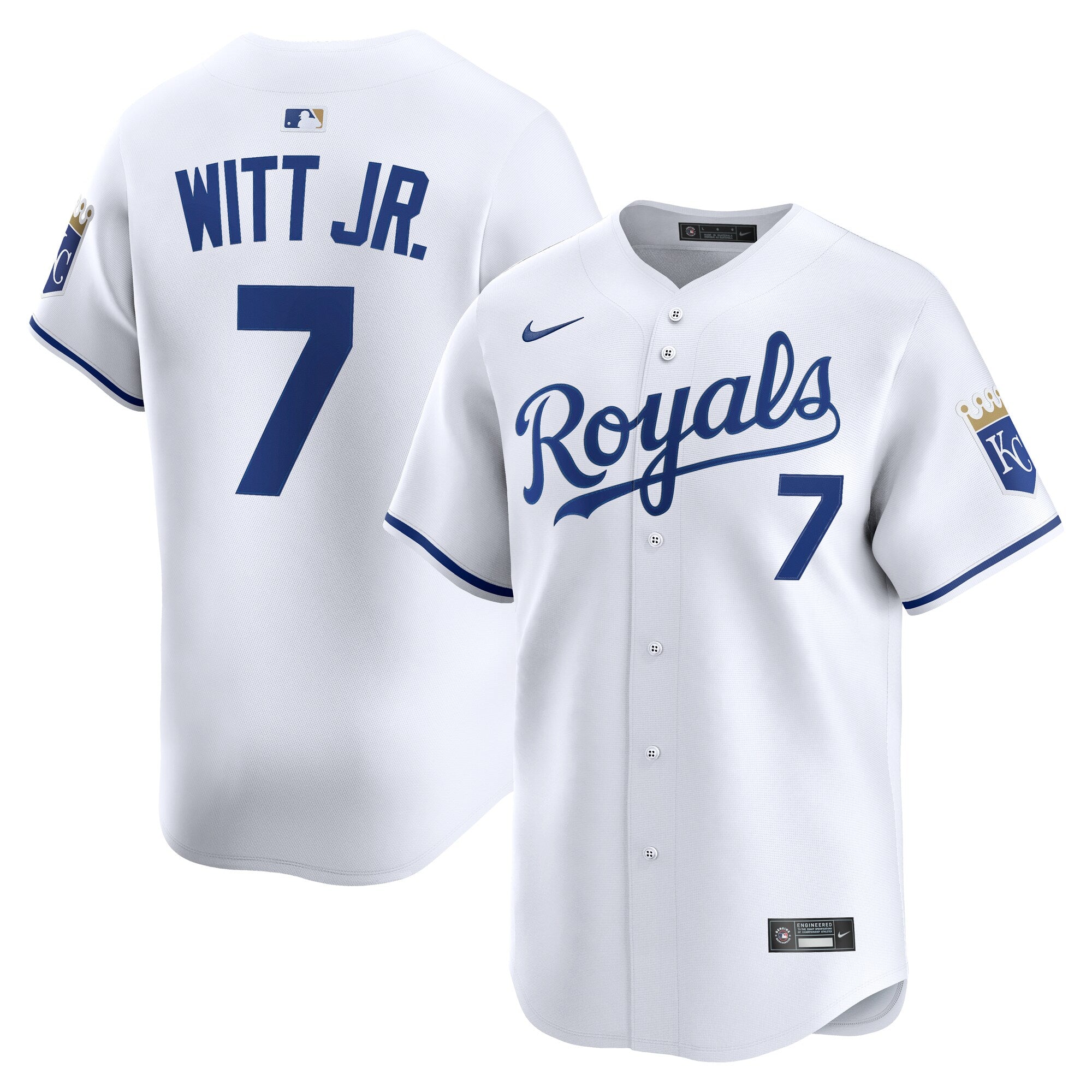Bobby Witt Jr. Kansas City Royals Home Limited Player Jersey - White | Stitched Baseball Jersey TJS1283