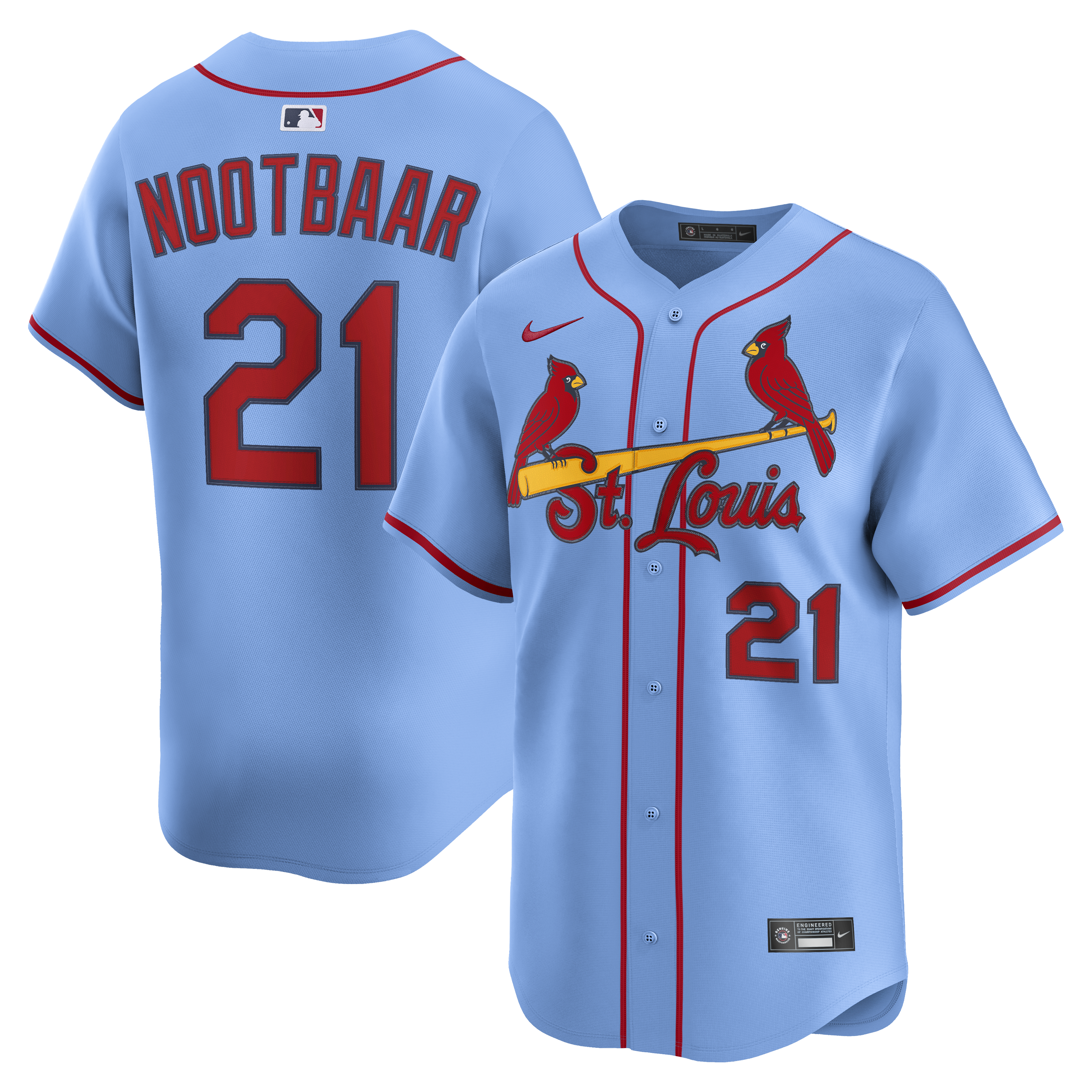 Lars Nootbaar St. Louis Cardinals Alternate Limited Jersey - Light Blue | Stitched Baseball Jersey TJS1205