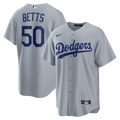 Mookie Betts Los Angeles Dodgers Road Replica Jersey - Gray | Stitched Baseball Jersey TJS1234