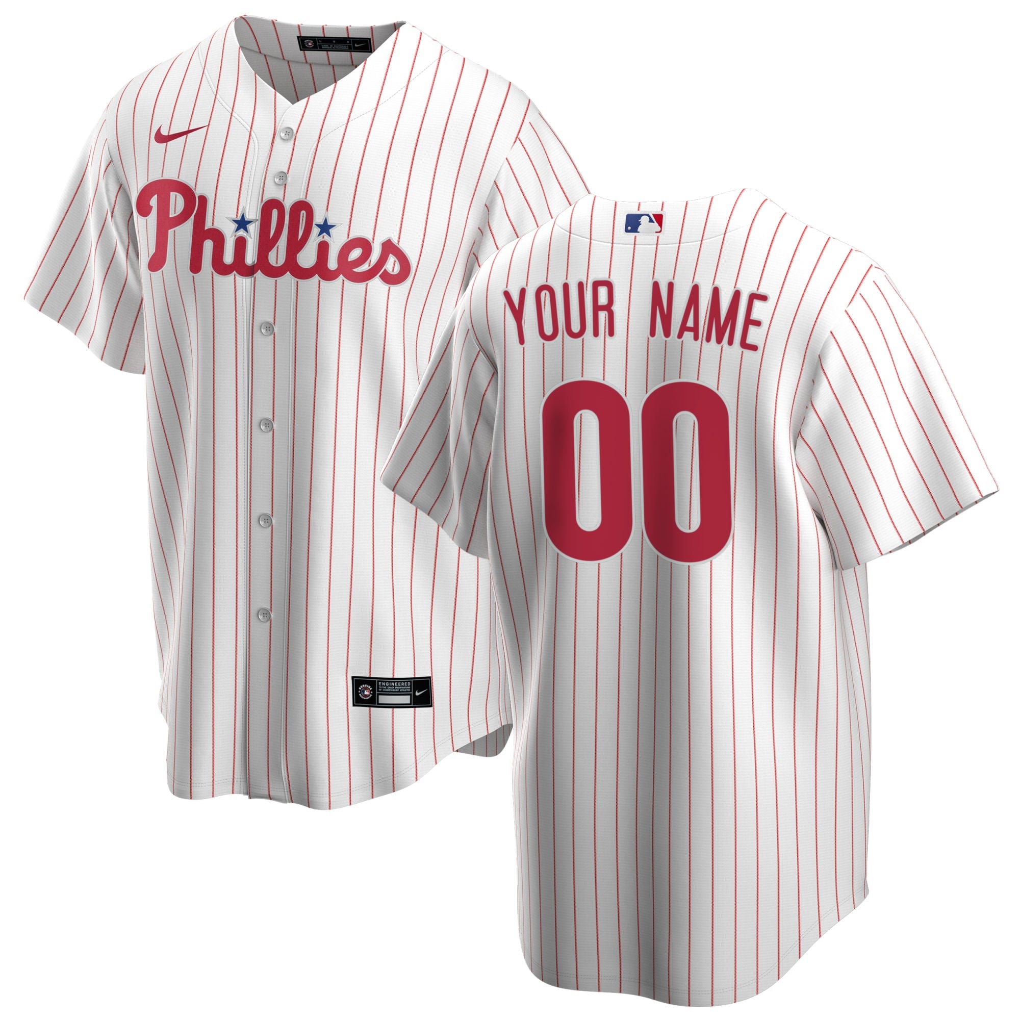 Philadelphia Phillies Home Replica Custom Jersey - White | Stitched Baseball Jersey TJS1112