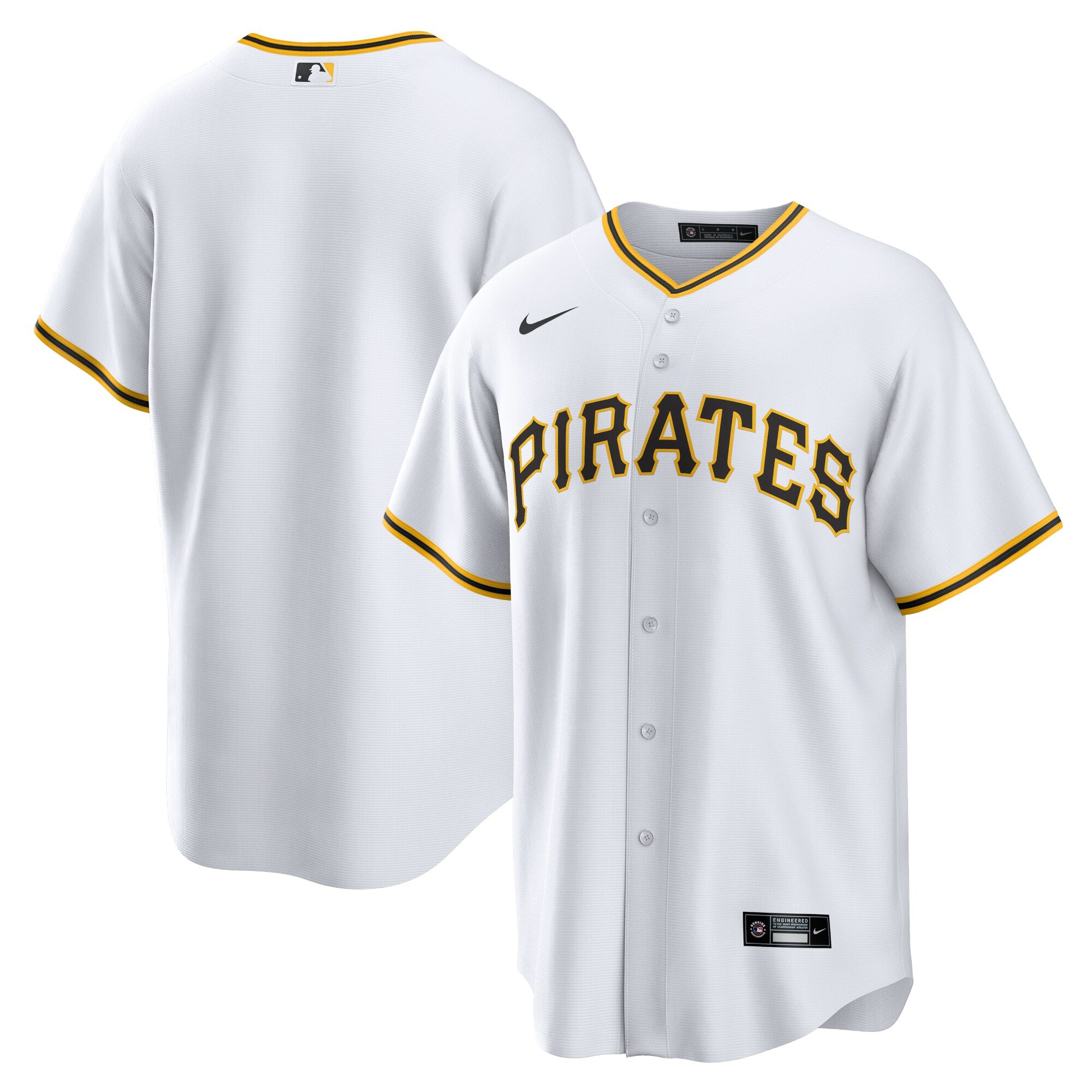 Pittsburgh Pirates Home Replica Team Jersey - White | Stitched Baseball Jersey TJS1210