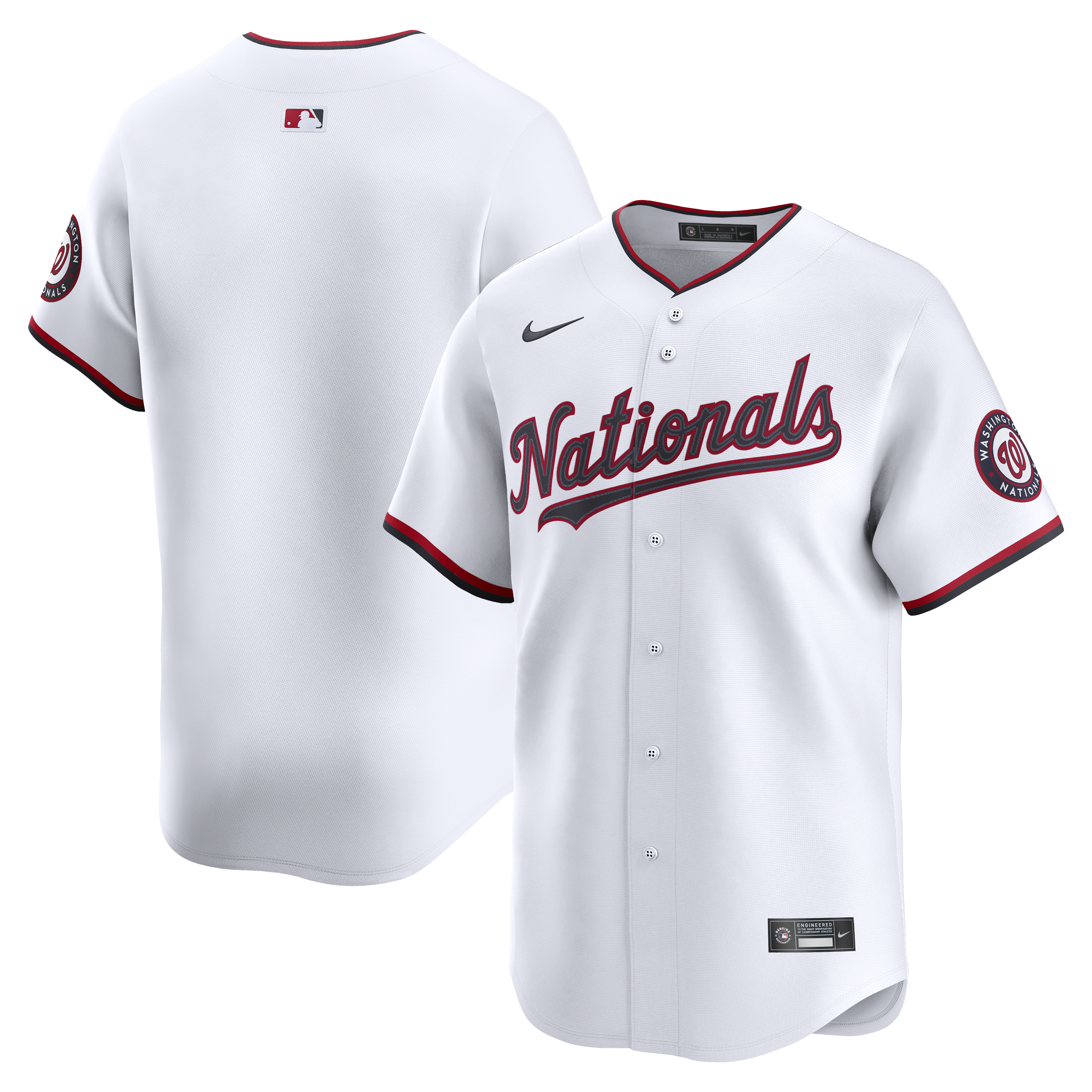 Washington Nationals Home Limited Jersey - White | Stitched Baseball Jersey TJS1182