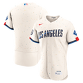 Los Angeles Dodgers City Connect Sponsor Patch Jersey - Cream | Stitched Baseball Jersey TJS1166