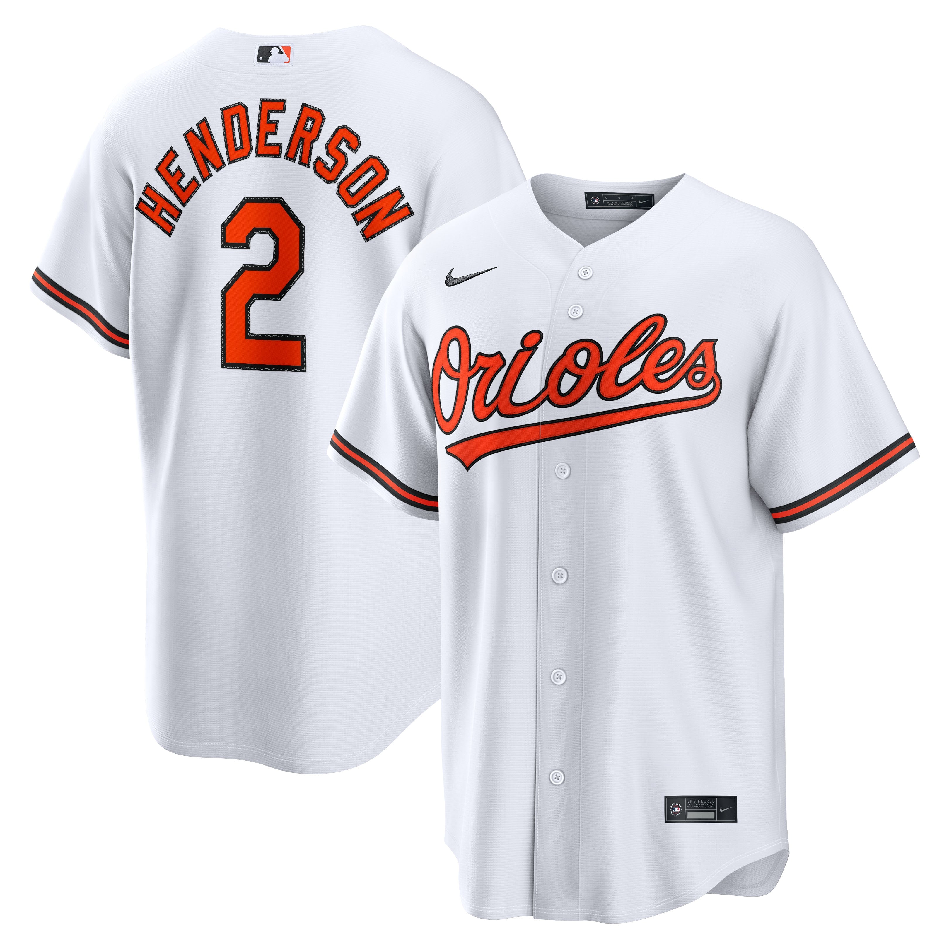 Gunnar Henderson Baltimore Orioles Home Replica Jersey - White | Stitched Baseball Jersey TJS1163