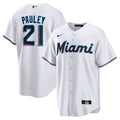 Graham Pauley Miami Marlins Home Replica Jersey - White | Stitched Baseball Jersey TJS1192