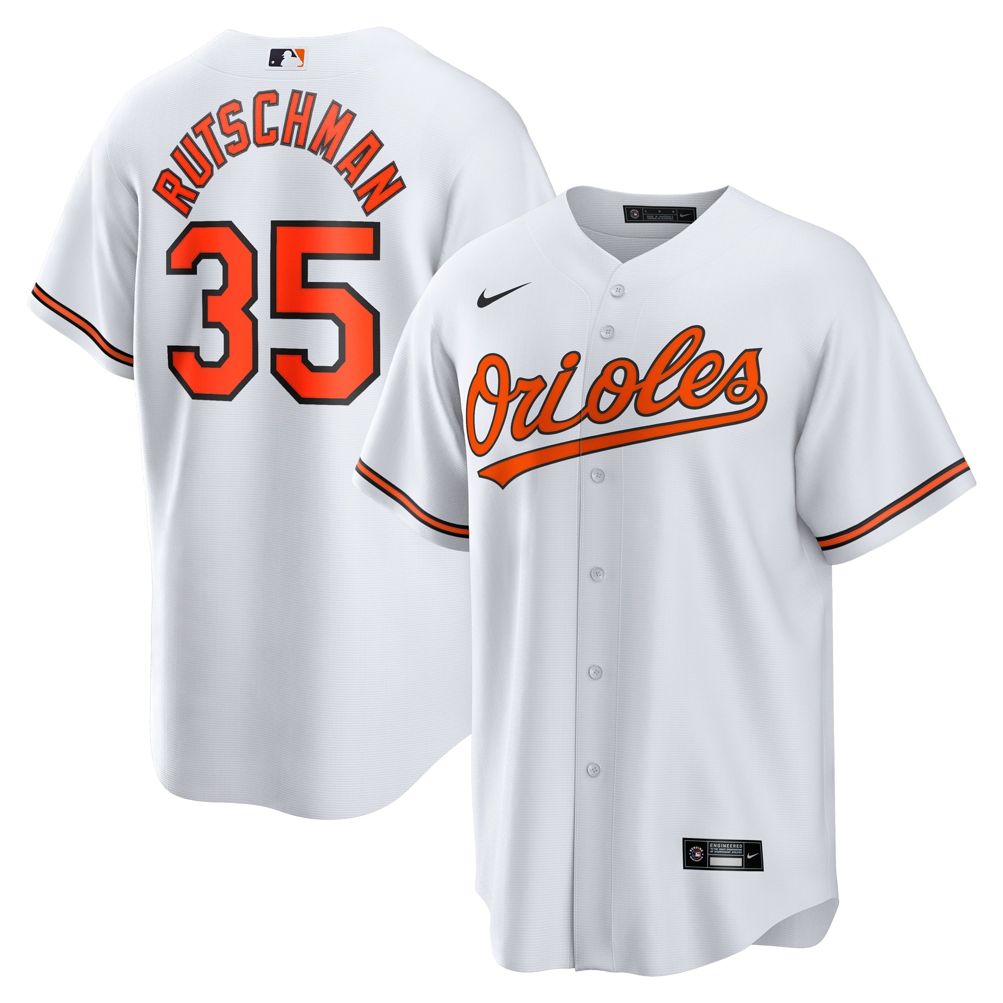Adley Rutschman Baltimore Orioles Replica Player Jersey - White | Stitched Baseball Jersey TJS1257