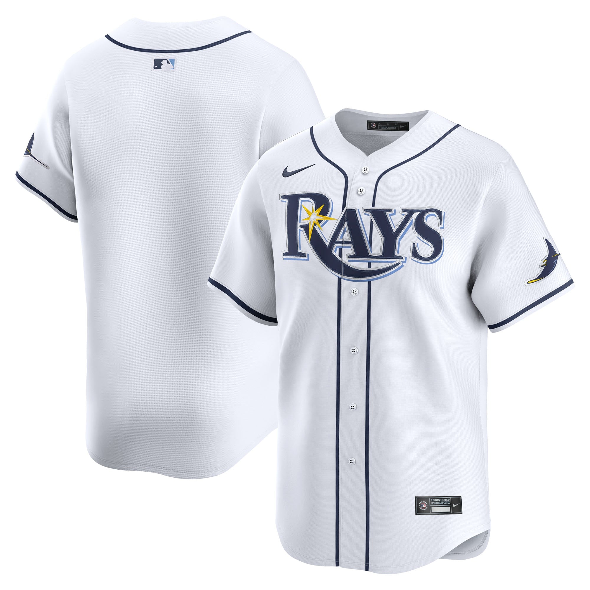 Tampa Bay Rays Home Limited Jersey - White | Stitched Baseball Jersey TJS1265