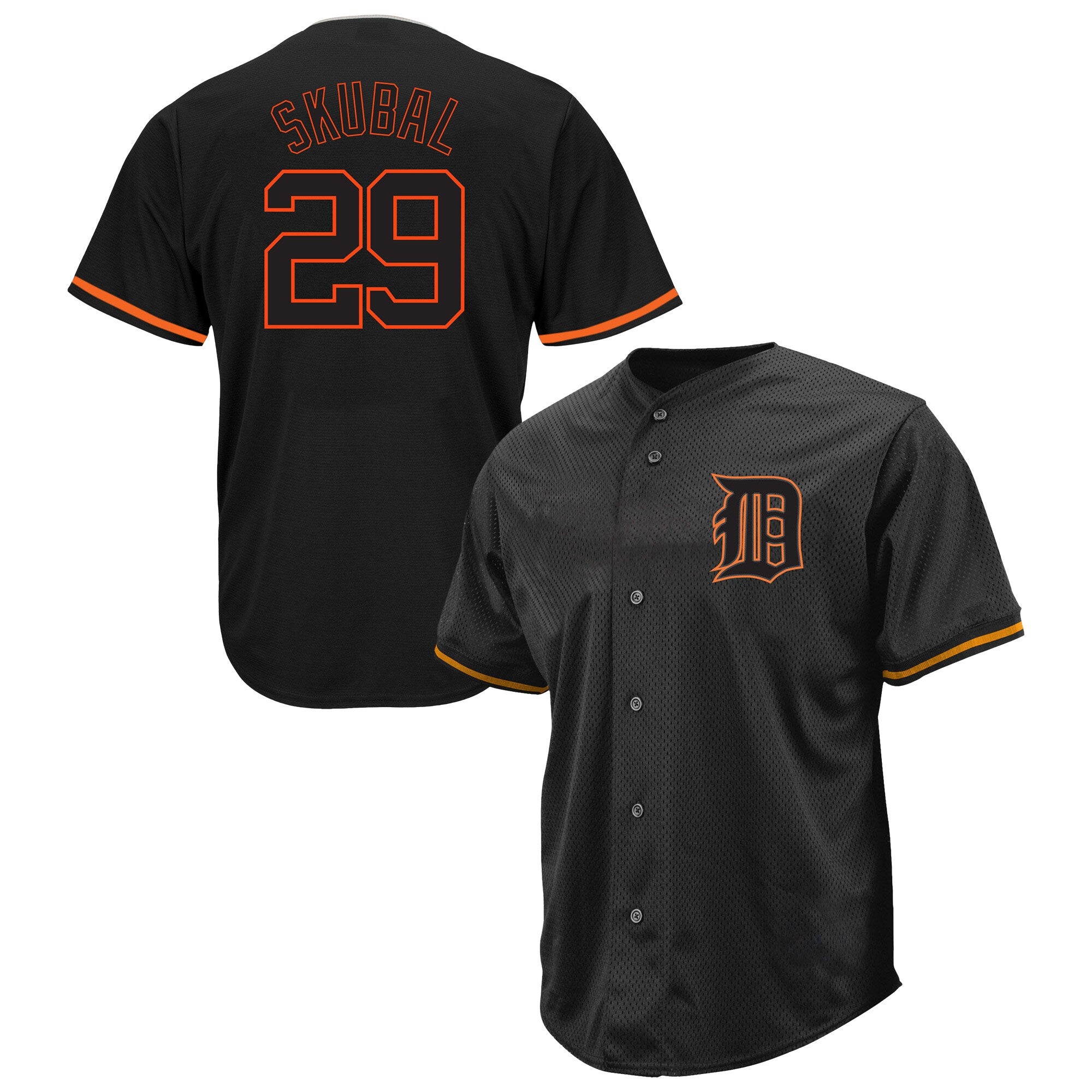 Tarik Skubal Detroit Tigers Profile Big & Tall Pop Fashion Jersey - Black | Stitched Baseball Jersey TJS1111