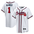 Ozzie Albies Atlanta Braves Home Replica Player Name Jersey - White | Stitched Baseball Jersey TJS1128