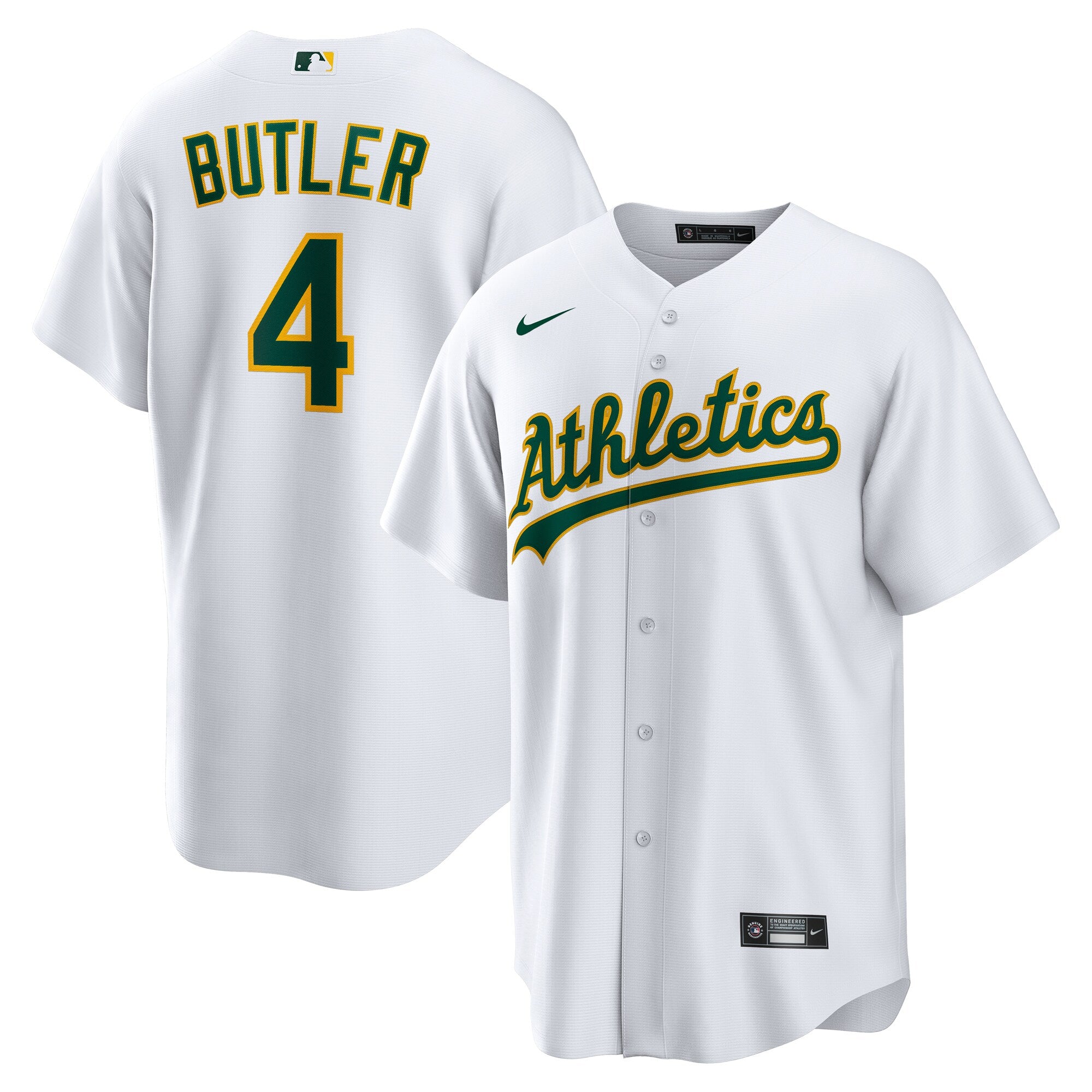 Lawrence Butler Athletics Home Replica Jersey - White | Stitched Baseball Jersey TJS1241