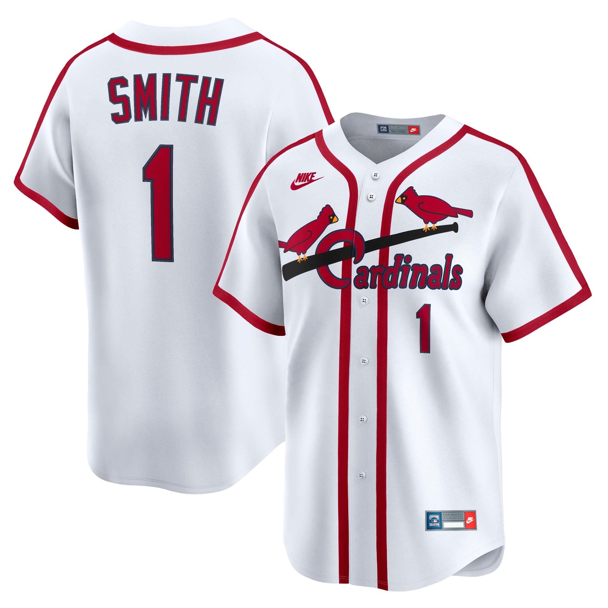 Ozzie Smith St. Louis Cardinals Throwback Cooperstown Collection Limited Jersey - White | Stitched Baseball Jersey TJS1222
