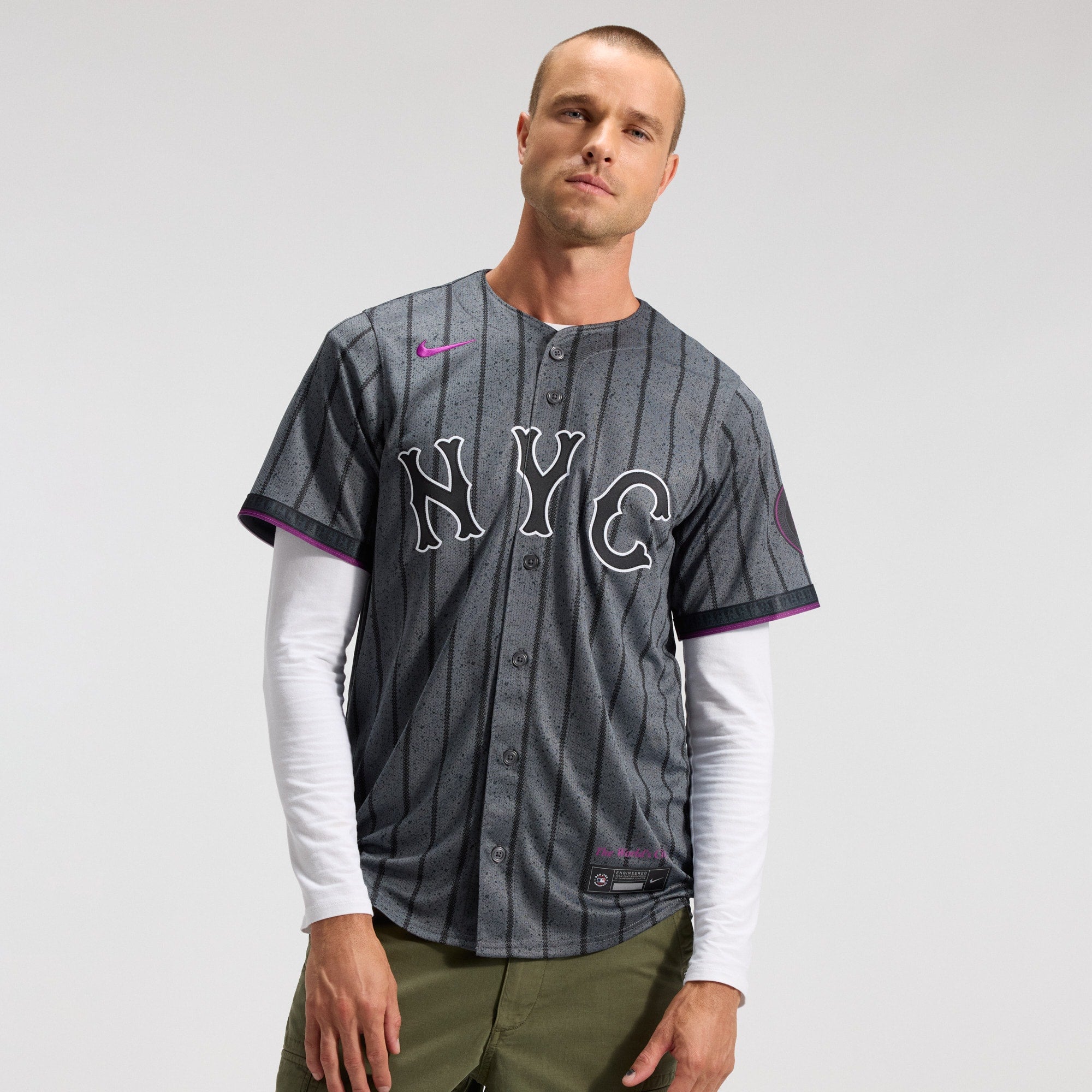 New York Mets City Connect Limited Jersey - Gray | Stitched Baseball Jersey TJS1186
