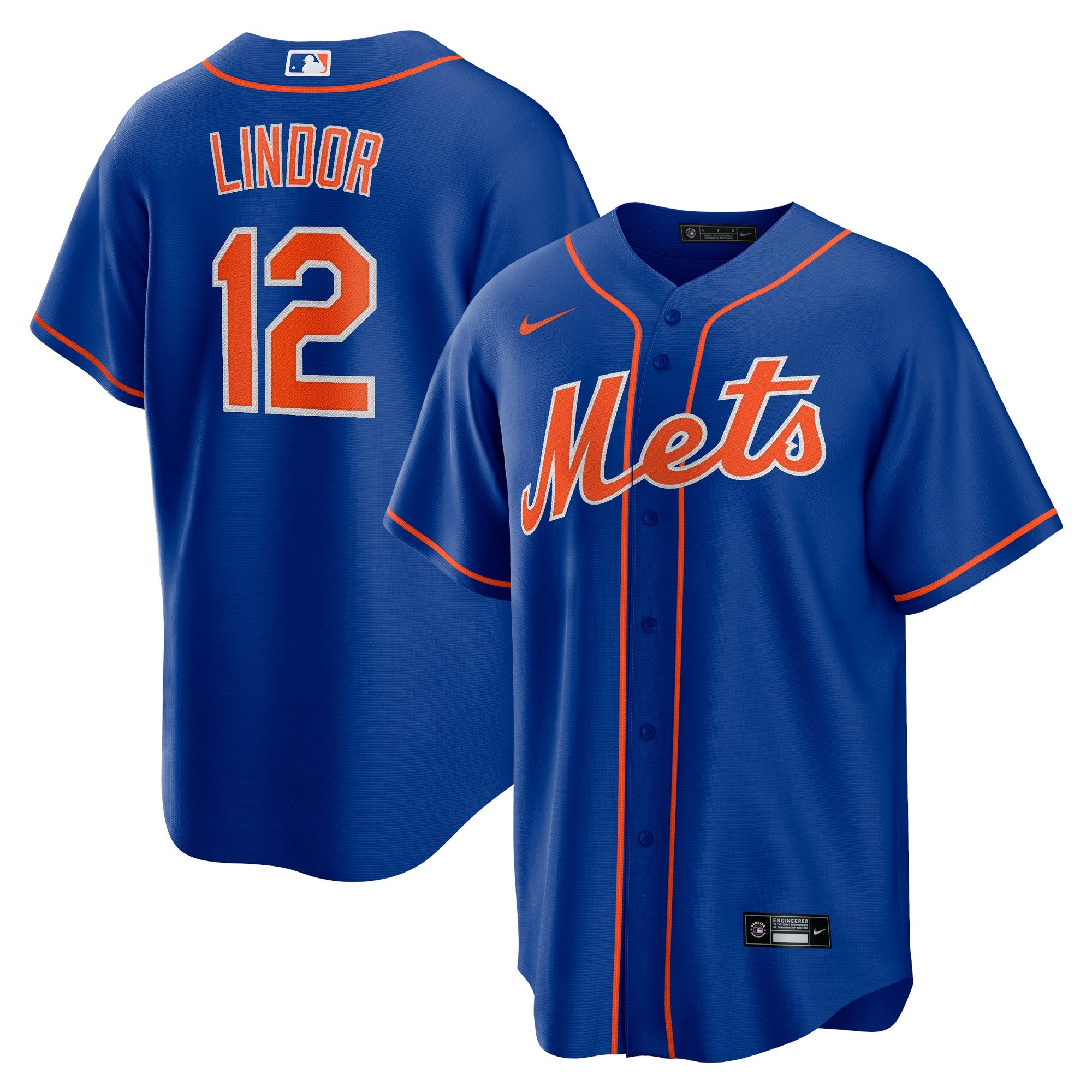 Francisco Lindor New York Mets Big & Tall Alternate Replica Player Jersey - Royal | Stitched Baseball Jersey TJS1158