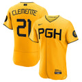 Roberto Clemente Pittsburgh Pirates City Connect Player Jersey - Gold | Stitched Baseball Jersey TJS1206