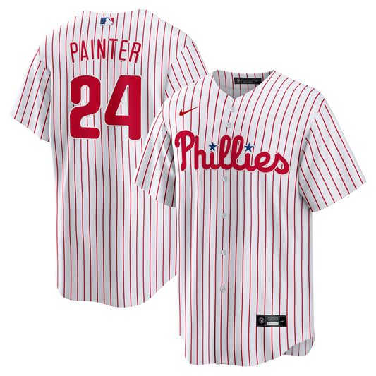 Andrew Painter Philadelphia Phillies Home Replica Jersey - White | Stitched Baseball Jersey TJS1221