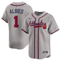 Ozzie Albies Atlanta Braves Road Limited Player Jersey - Gray | Stitched Baseball Jersey TJS1188