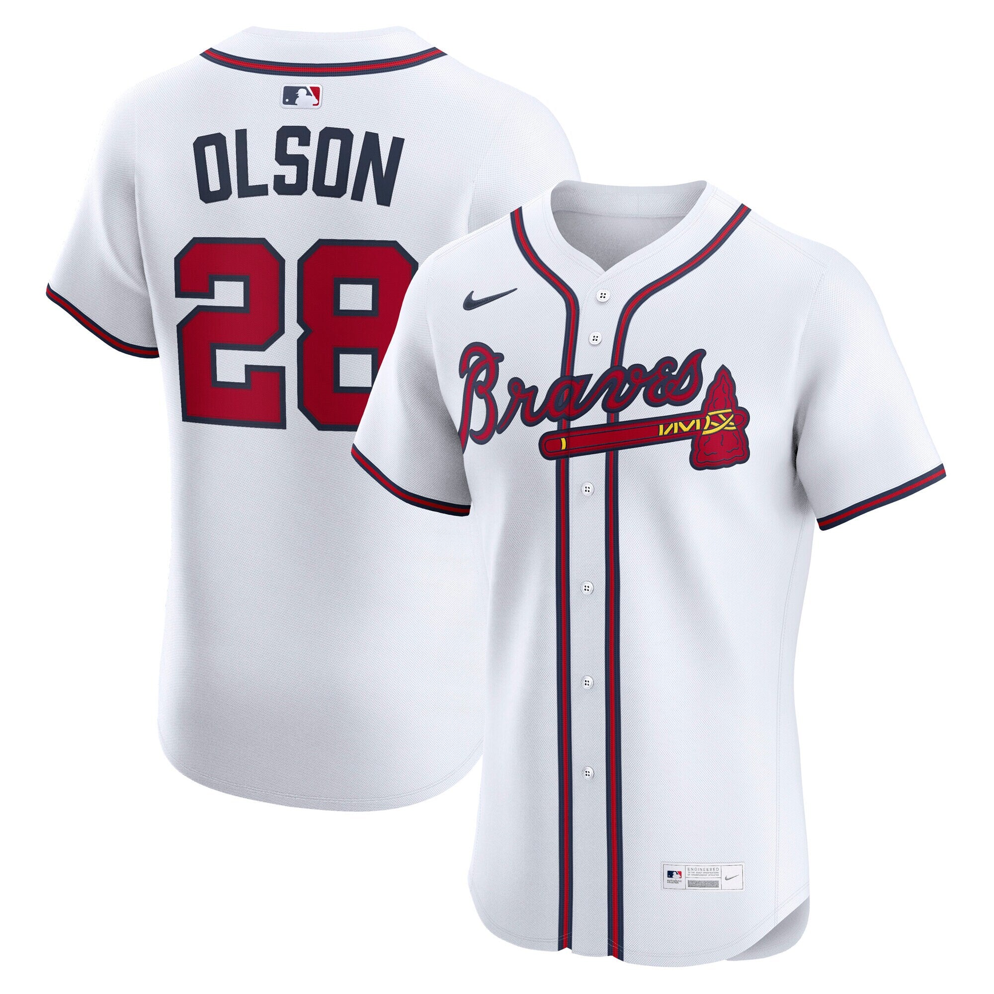 Matt Olson Atlanta Braves Home Elite Player Jersey - White | Stitched Baseball Jersey TJS1285