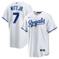 Bobby Witt Jr. Kansas City Royals Home Replica Player Jersey - White | Stitched Baseball Jersey TJS1359