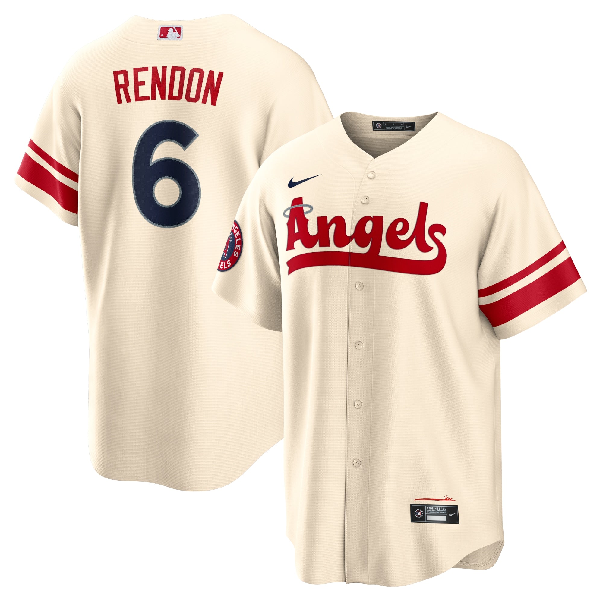 Anthony Rendon Los Angeles Angels City Connect Replica Player Jersey - Cream | Stitched Baseball Jersey TJS1442