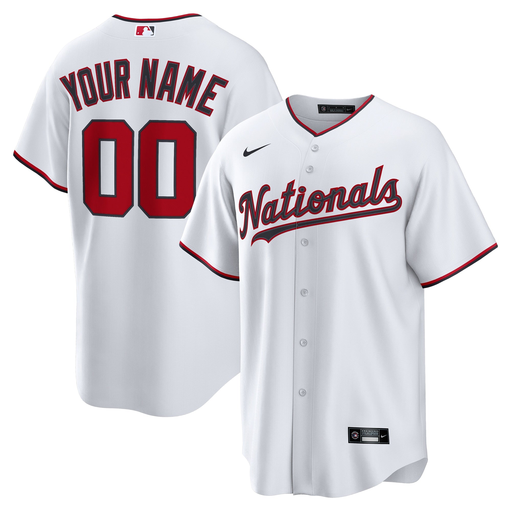 Washington Nationals Home Custom Replica Jersey - White | Stitched Baseball Jersey TJS1598