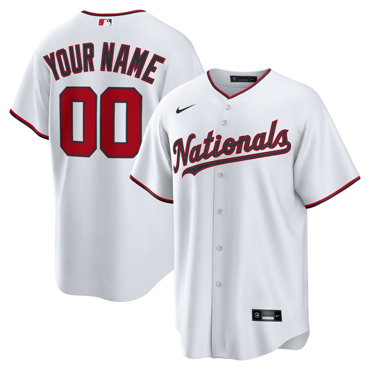 Washington Nationals Home Custom Replica Jersey - White | Stitched Baseball Jersey TJS1598